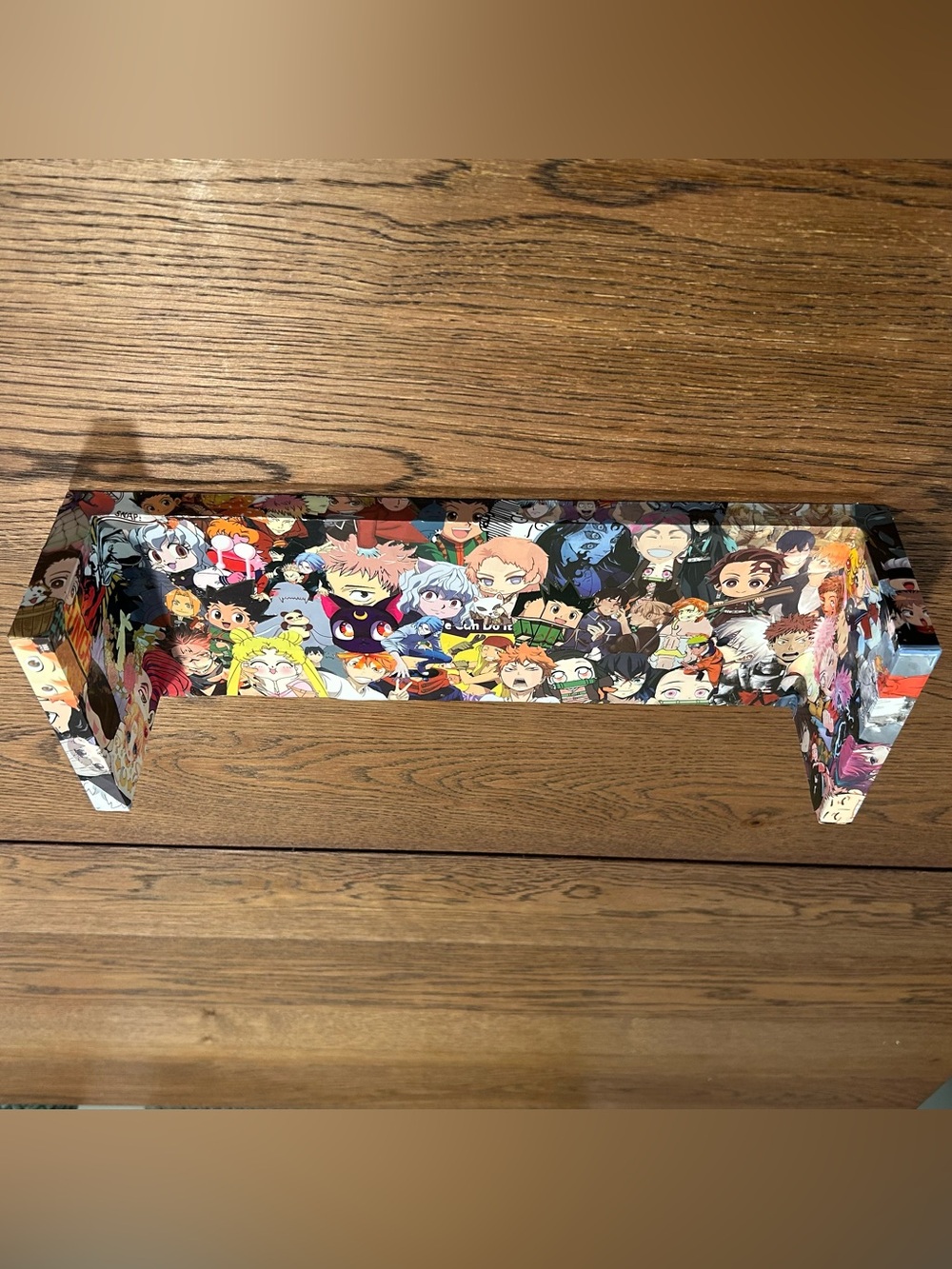 Handmade Anime Collage Shelf 16.75 in Floating Wall Shelf Decor Display